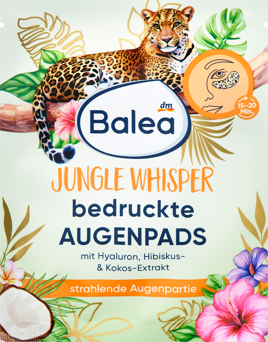 Balea Eye Pads Leopard (1 Pair), Jungle Whisper, 2 pcs