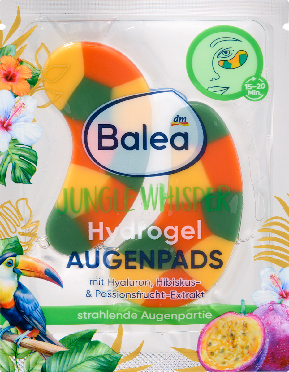 Balea Pearlescent Eye Pads (1 pair), Jungle Whisper, 2 pcs