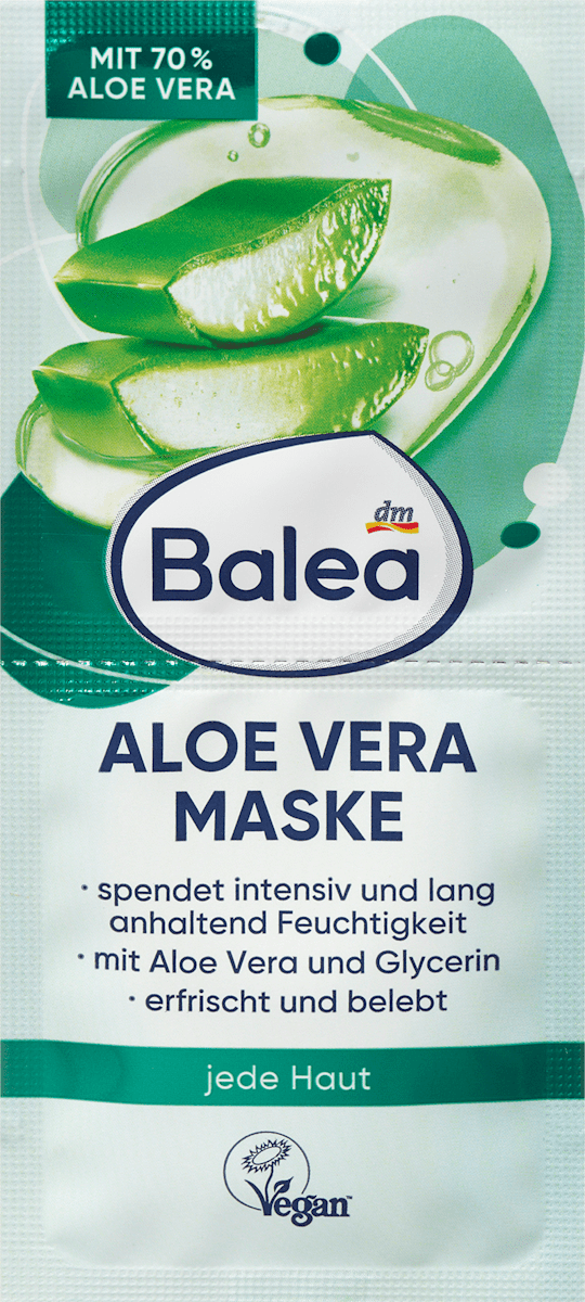 Balea Face Mask Aloe Vera Sachet (2x8 ml), 16 ml