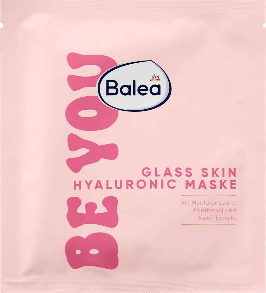 Balea Face Mask Glass Skin Hyaluronic Be You, 1 pc
