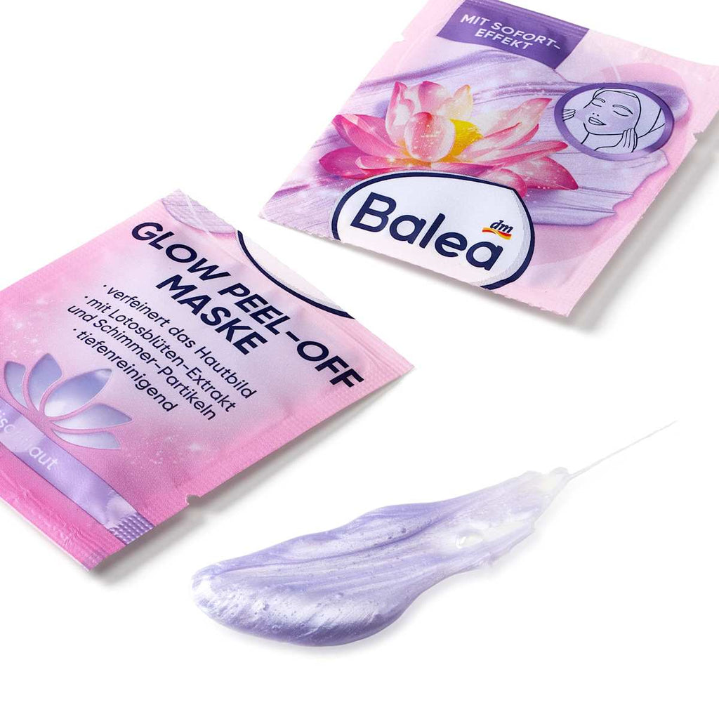 Balea Face Mask Glow Peel-Off (2x8 ml), 16 ml