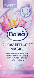 Balea Face Mask Glow Peel-Off (2x8 ml), 16 ml