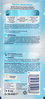 Balea Face Mask Hyaluron (2x8 ml), 16 ml