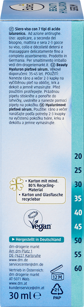 Balea Beauty Hyaluron 7-Fold Face Serum, 30 ml