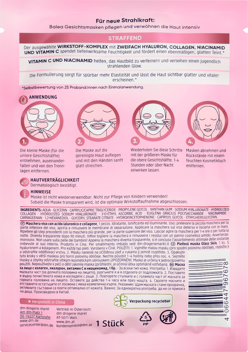 Balea Glass Skin Collagen Mask