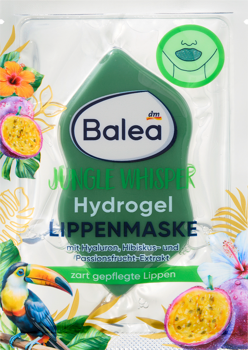 Balea Lip Mask Hydrogel Green, Jungle Whisper, 1 pc