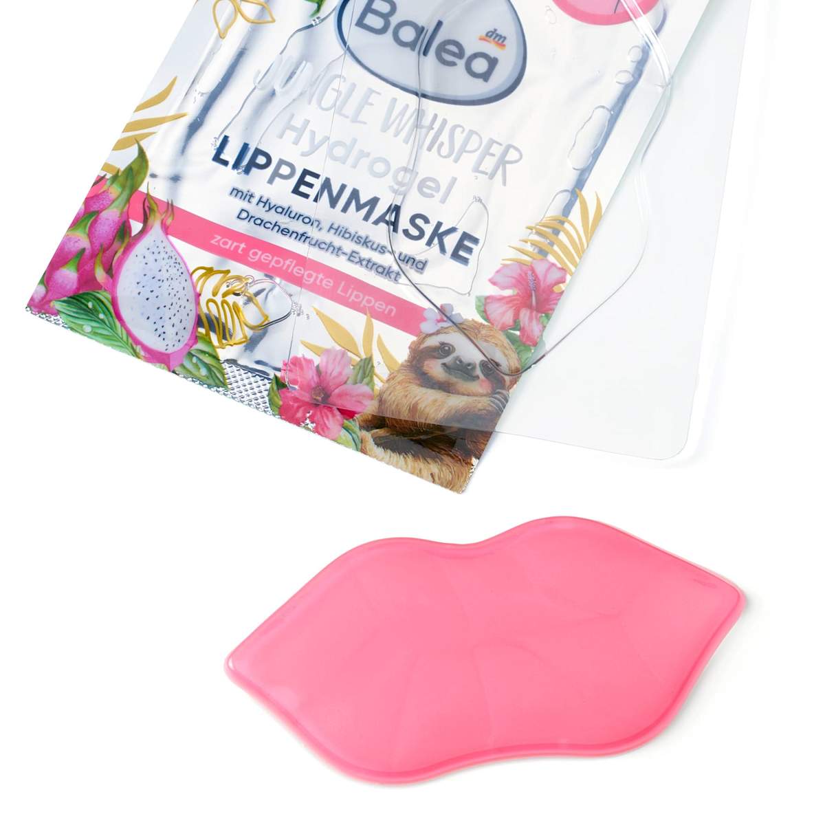 Balea Lip Mask Hydrogel Pink, Jungle Whisper, 1 pc