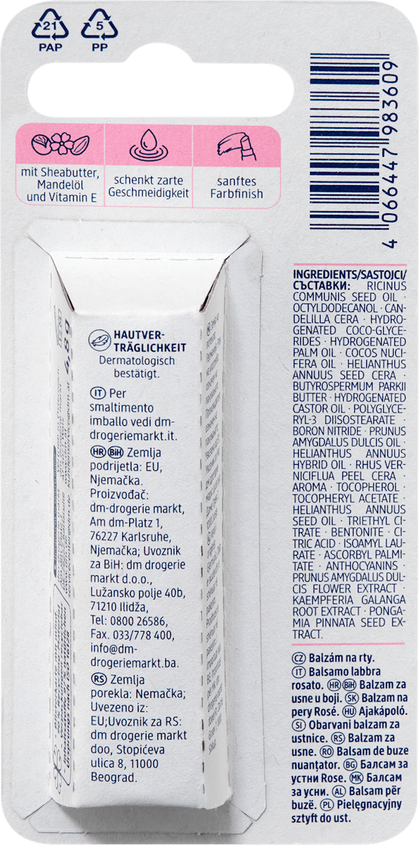 Balea Lip Care Rosé, 4.8 g