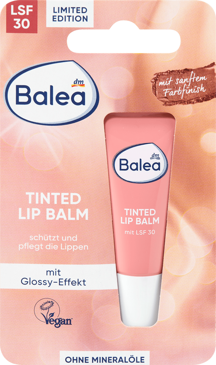 Balea Lip Care Tinted Lip Balm SPF 30, 10 ml