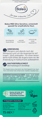 Balea med Eye Cream Refreshing Ultra Sensitive, 15 ml