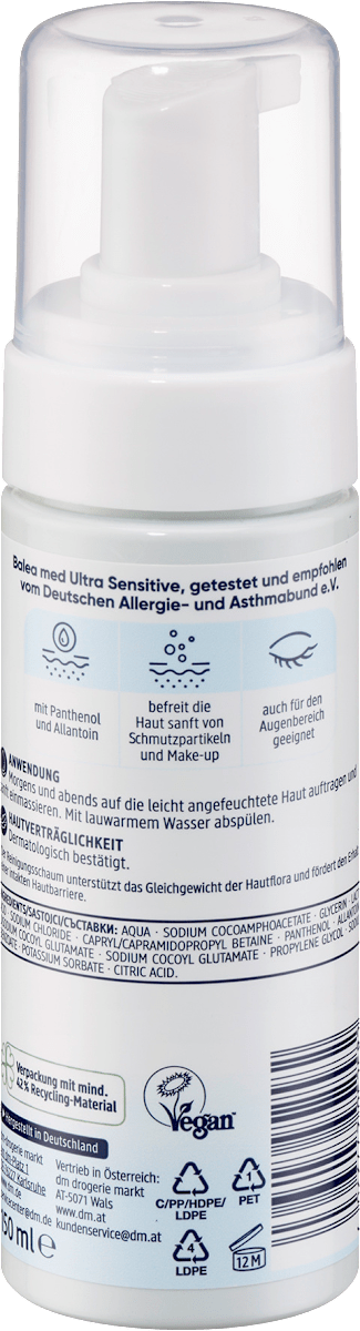 Balea med Cleansing Foam Ultra Sensitive, 150 ml