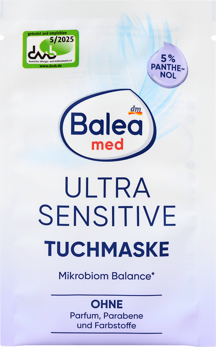 Balea med Sheet Mask Panthenol Ultra Sensitive
