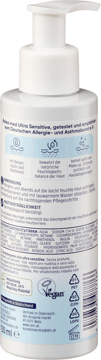 Balea med Jelly Cleansing Gel Ultra Sensitive, 150 ml