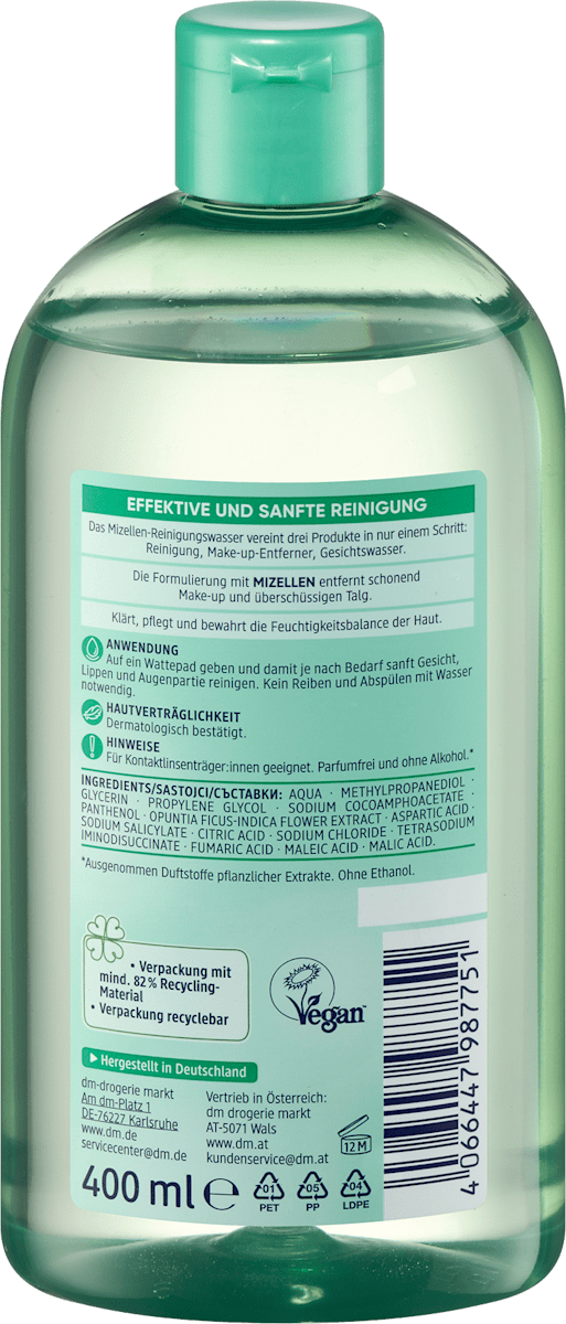 Balea Micellar Water Combination Skin Prickly Pear, 400 ml