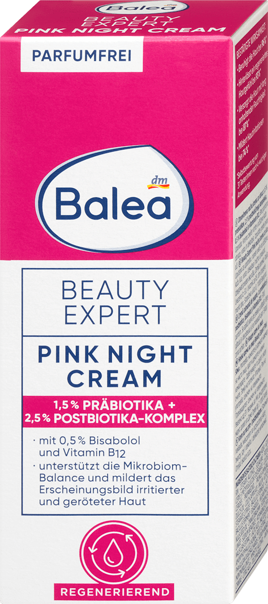 Balea Night Cream Beauty Expert Pink Night, 50 ml