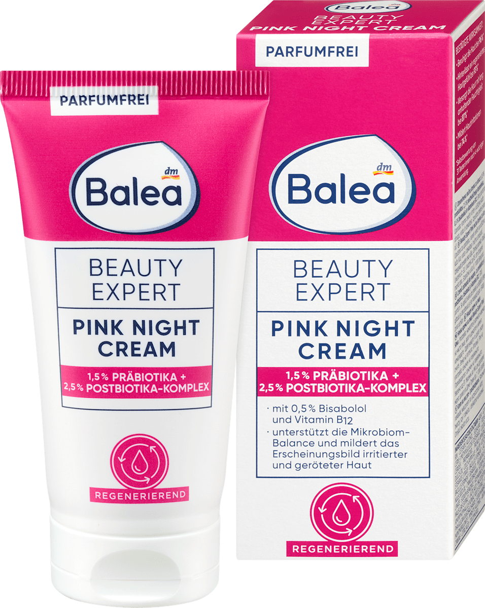 Balea Night Cream Beauty Expert Pink Night, 50 ml