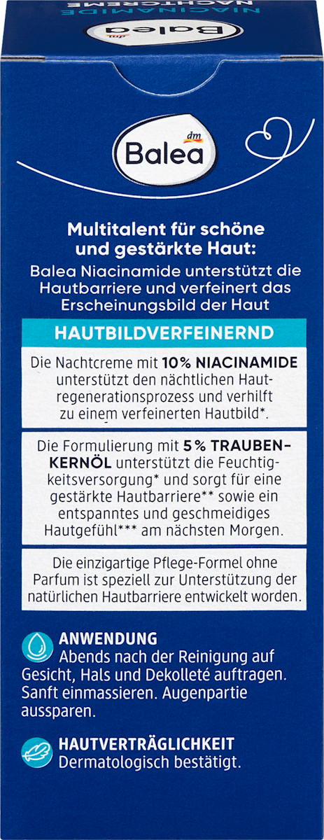 Balea Night Cream Niacinamide, 50 ml