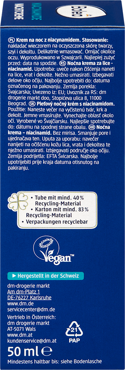 Balea Night Cream Niacinamide, 50 ml