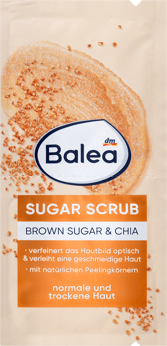 Balea Peeling Brown Sugar Scrub (2x8 ml), 16 ml