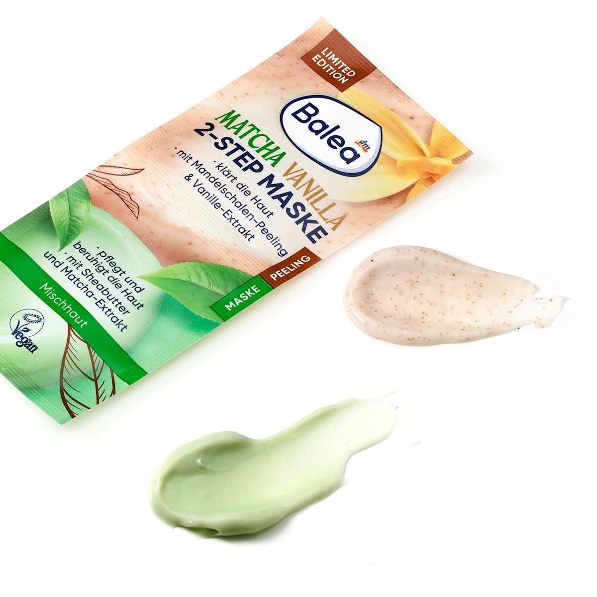 Balea Scrub & Mask 2-Step Matcha Vanilla