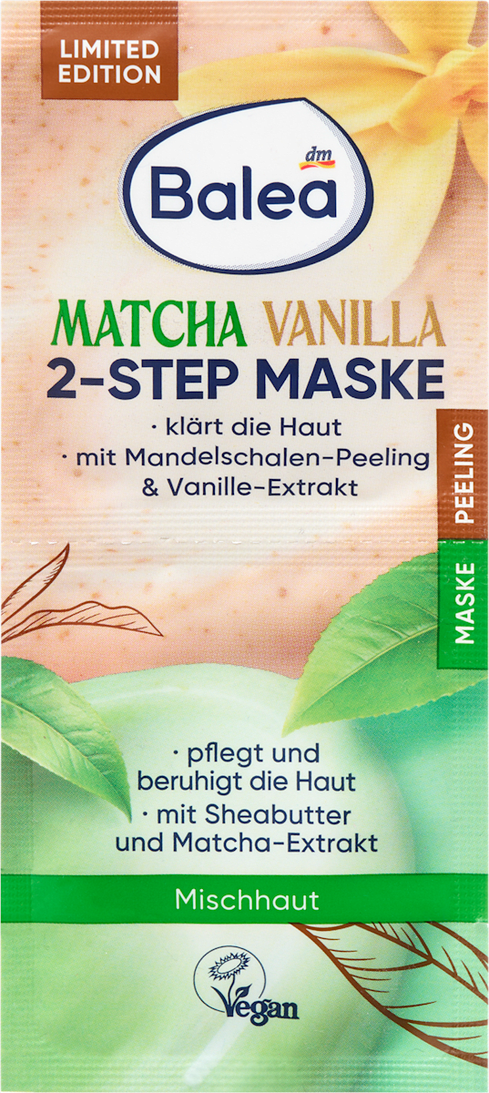 Balea Scrub & Mask 2-Step Matcha Vanilla