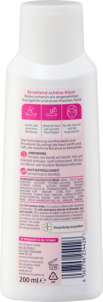 Balea Gentle Cleansing Milk, 200 ml