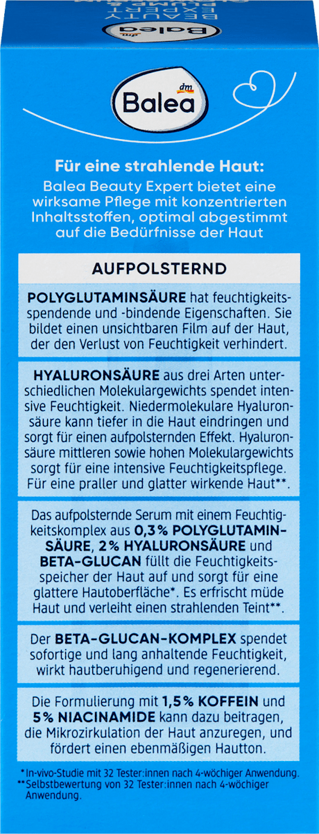 Balea Serum Beauty Expert Plump & Glow, 30 ml