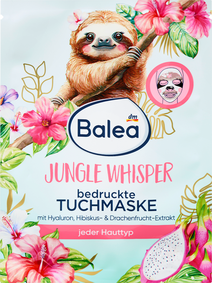 Balea Sheet Mask Sloth, Jungle Whisper, 1 pc