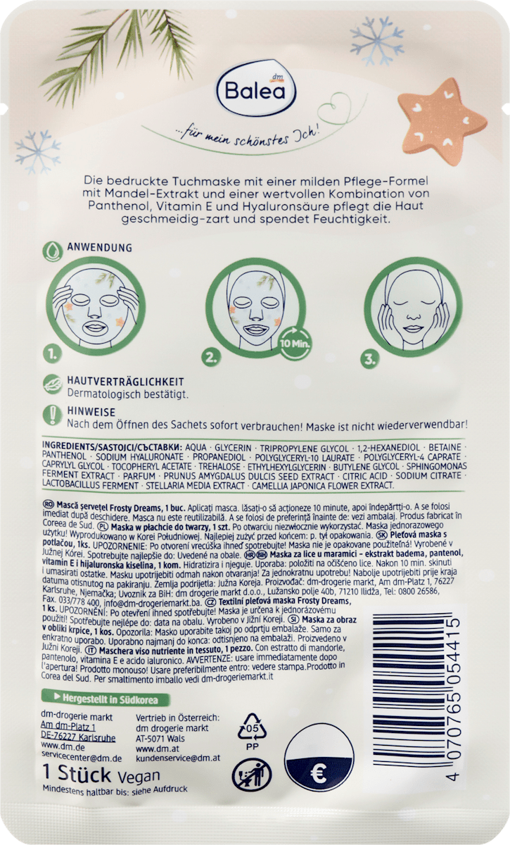 Balea Sheet Mask Frosty Dreams