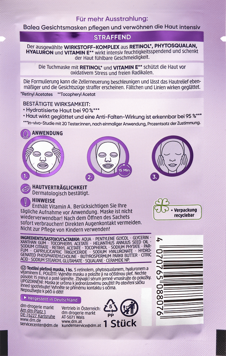 Balea Sheet Mask Retinol
