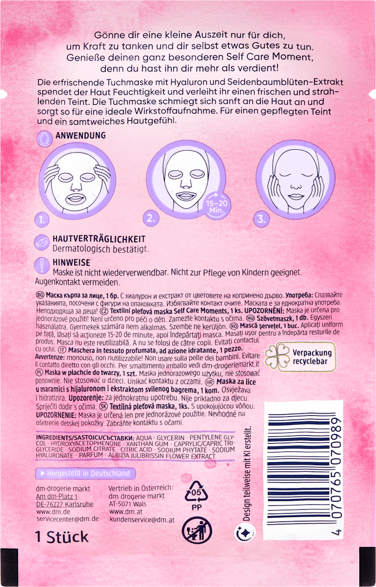 Balea Sheet Mask Selfcare Moments