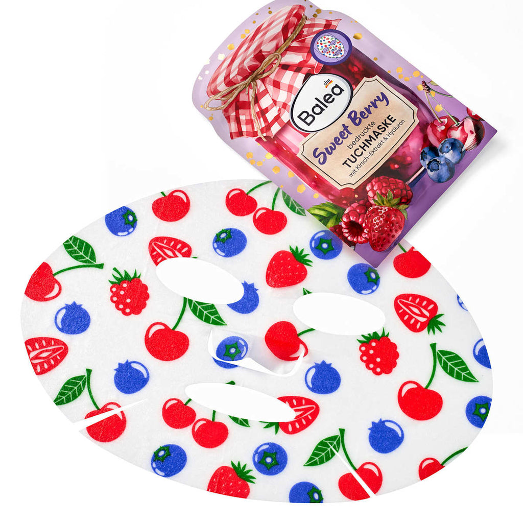Balea Printed Sheet Mask Sweet Berry, 1 pc