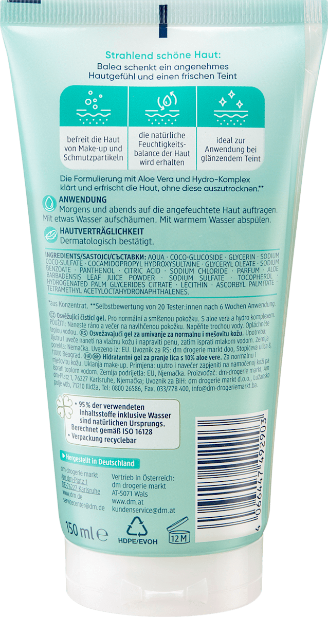 Balea Refreshing Face Wash Gel, 150 ml