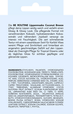 BE ROUTINE Lip Mask Coconut Breeze, 17 g