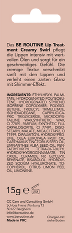 BE ROUTINE Lip Care Lip Treatment Creamy Swirl, 15 g
