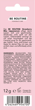 BE ROUTINE Lip Serum Strawberry Bliss Hydrating & Glossy, 12 g
