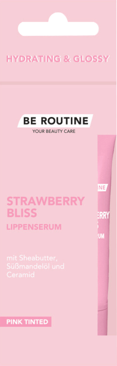 BE ROUTINE Lip Serum Strawberry Bliss Hydrating & Glossy, 12 g