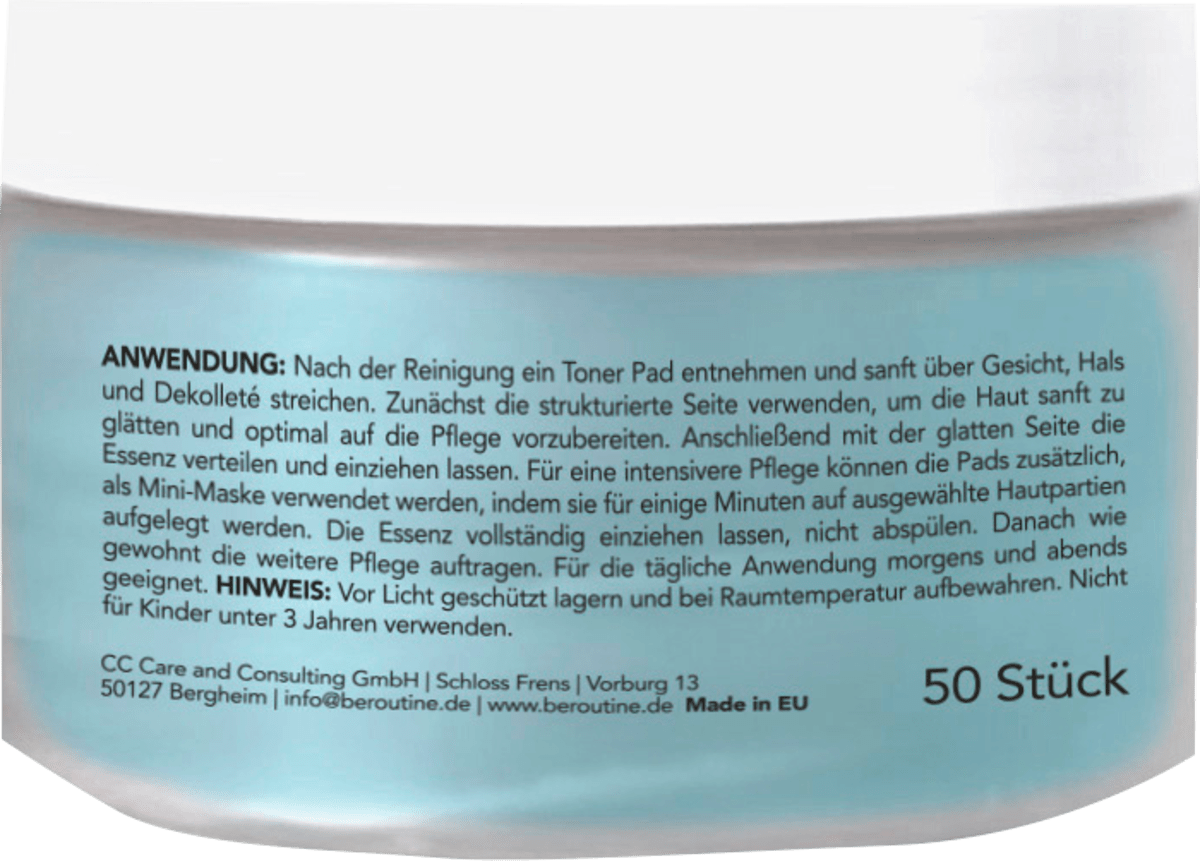 BE ROUTINE Toner Pads Hyaluron Hydro 50 pcs