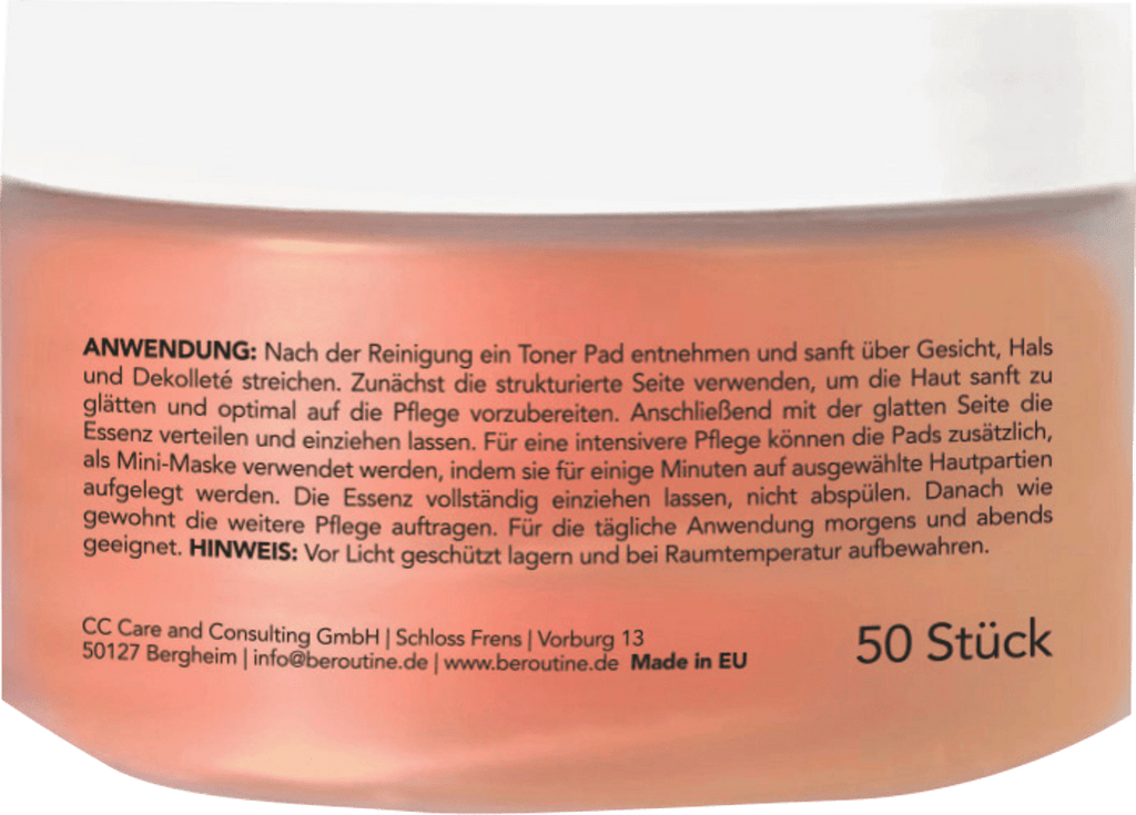 BE ROUTINE Toner Pads Vitamin C Glow 50 pcs