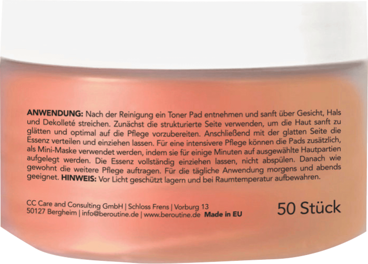 BE ROUTINE Toner Pads Vitamin C Glow 50 pcs