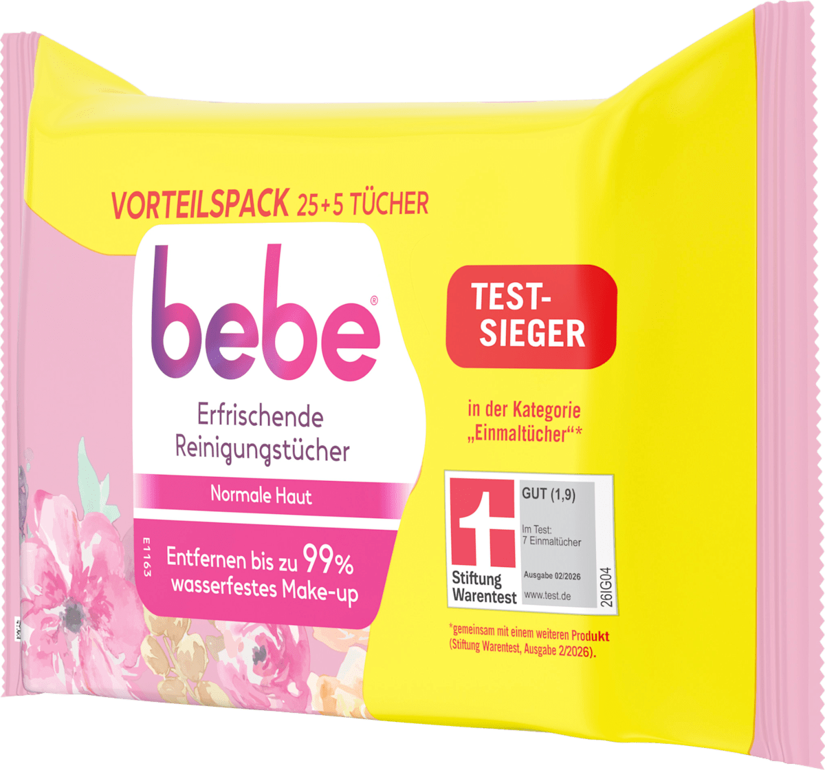 bebe Refreshing Make-up Remover Wipes with Rose Water 30 pcs
