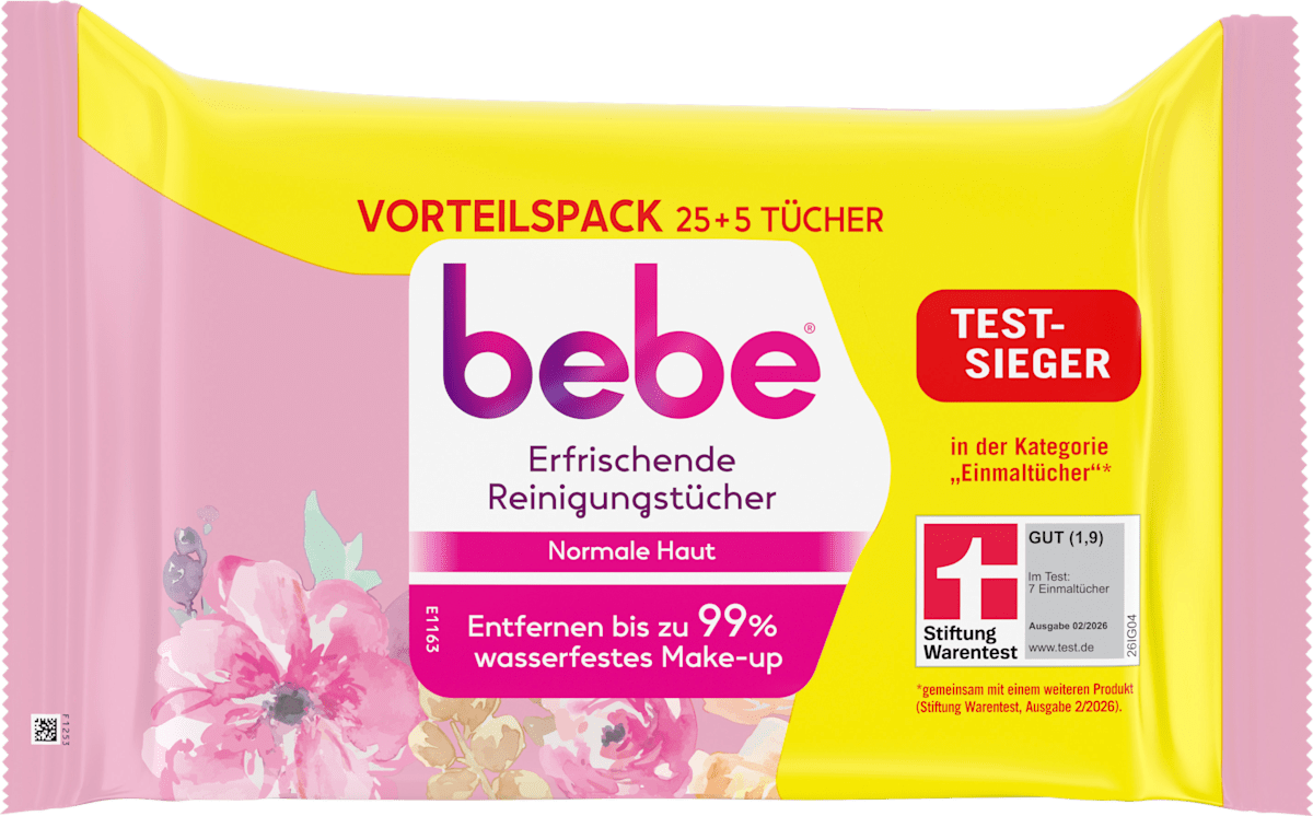 bebe Refreshing Make-up Remover Wipes with Rose Water 30 pcs