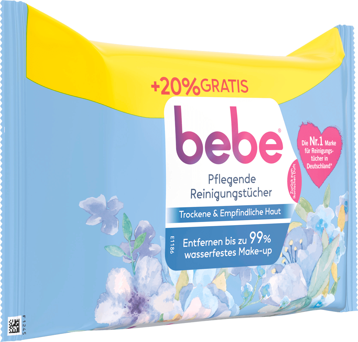 bebe Nourishing Cleansing Wipes with Vitamin E and Glycerin, 30 pcs