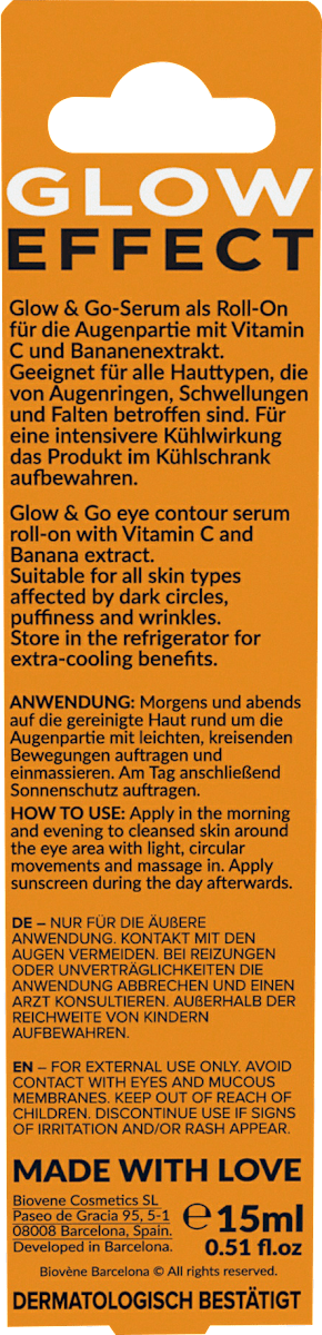 BIOVÈNE BARCELONA Eye Roll-On Glow & Go Vitamin C, 15 ml