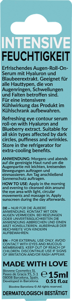 BIOVÈNE BARCELONA Eye Roll-On Hydra-Power Hyaluron, 15 ml