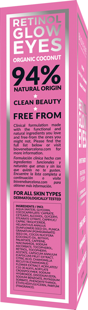 BIOVÈNE BARCELONA Eye Cream Retinol Glow Eyes Uplift Energy, 30 ml