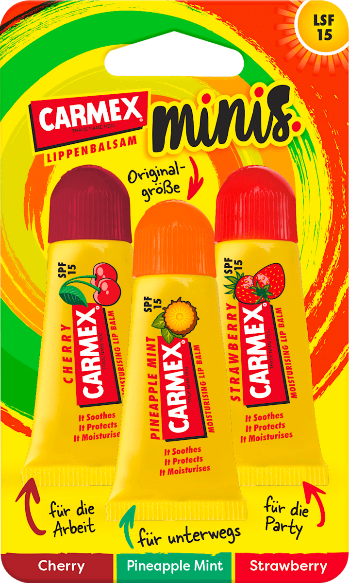 Carmex Lip Care Minis SPF 15 (3 x 5 g), 15 g