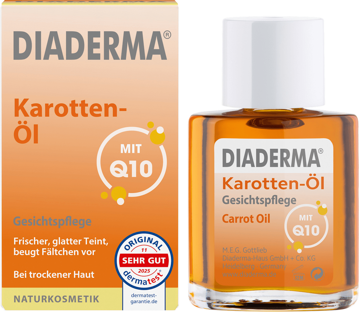 Diaderma Face Oil Carrot Oil with Q10, 30 ml
