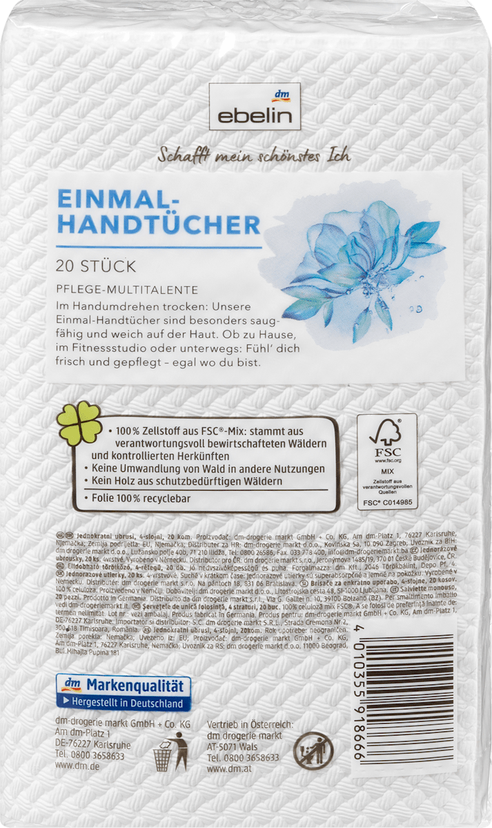 ebelin Disposable Hand Towels 20 pcs