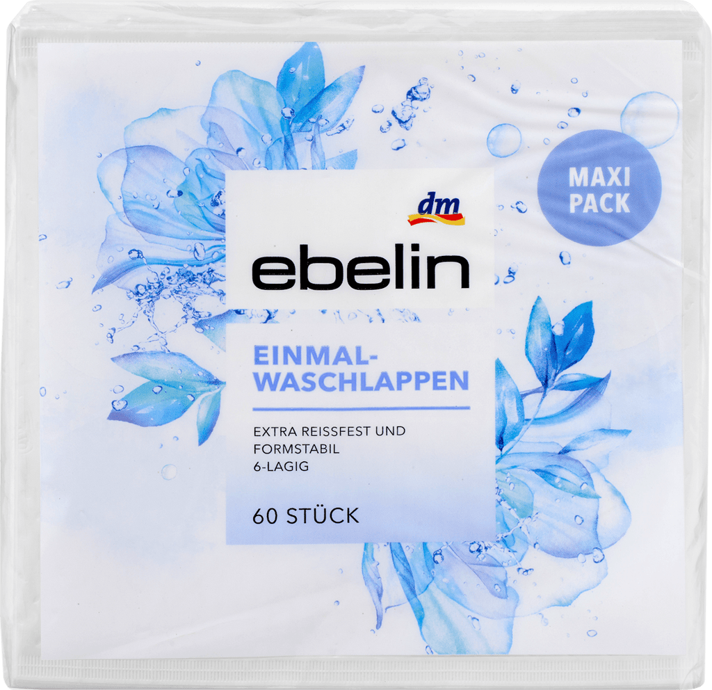 ebelin Disposable Washcloths, 60 pcs